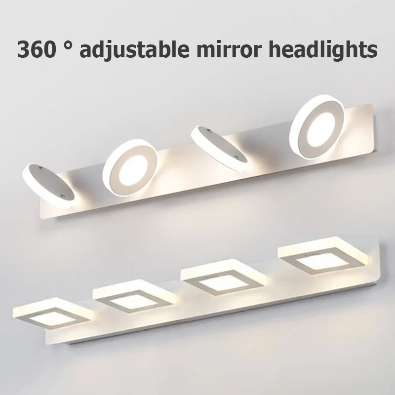 

Bathroom Mirror, Headlight, LED, Bathroom, Toilet, Washbasin, Vanity, Makeup, Beauty, Wall Lamp, Nordic Modern, Minimalist