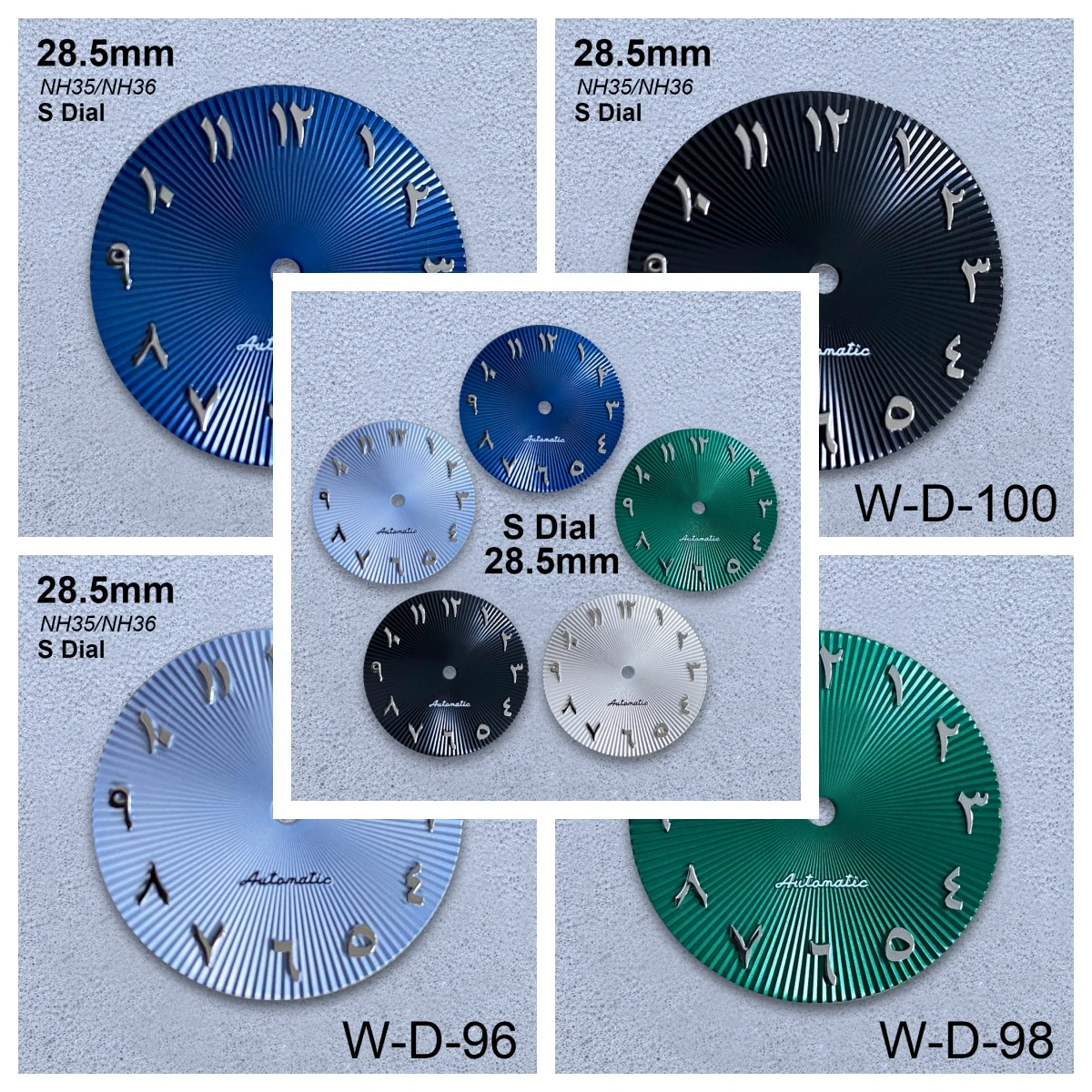 

28.5mm S Logo Arab Dial Fit NH35/NH36/4R/7S Japanese Movement High-Quality Dial Watch Modification Accessories