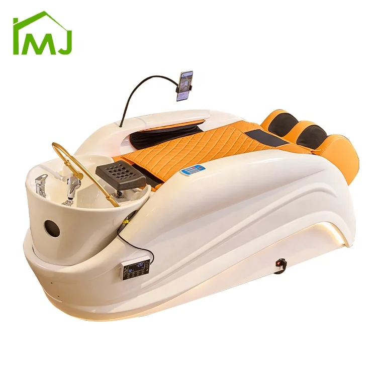 

Multifunction Full Body Beauty Salon Head Spa Reclining Electric Massage Shampoo Bed