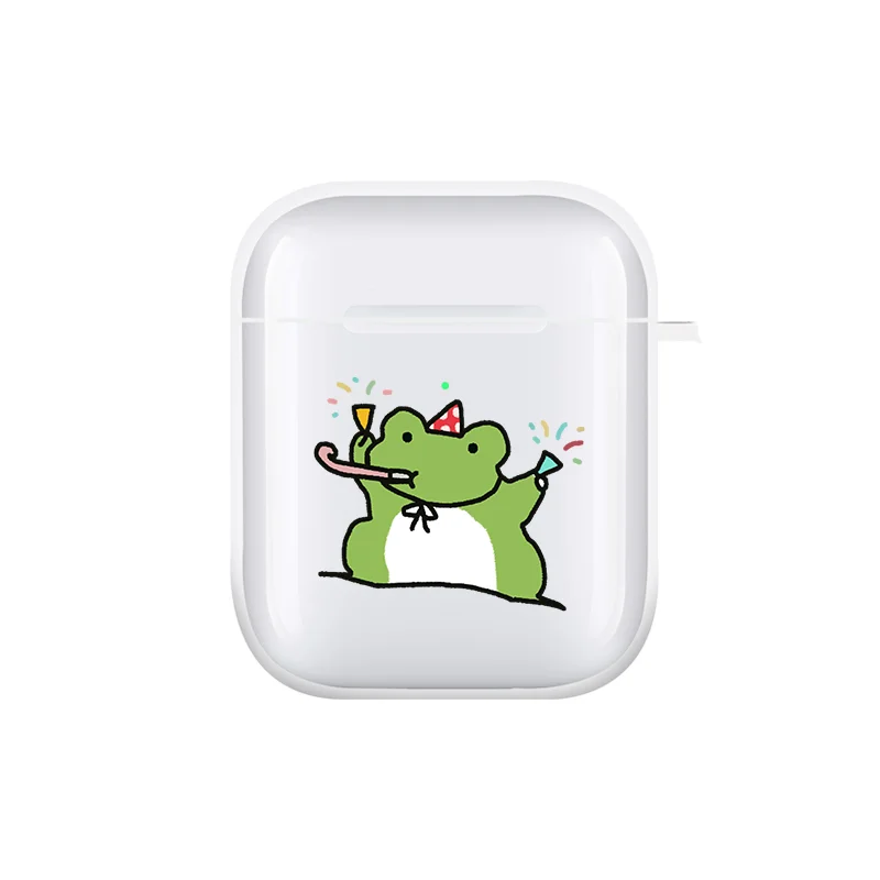 Ins Cute Frog Airpods Case for Airpods 1 2 3 Pro Pro2 2022 Funny Cat Soft Earphone Air Pods Covers Anime Cartoon Funda Couque