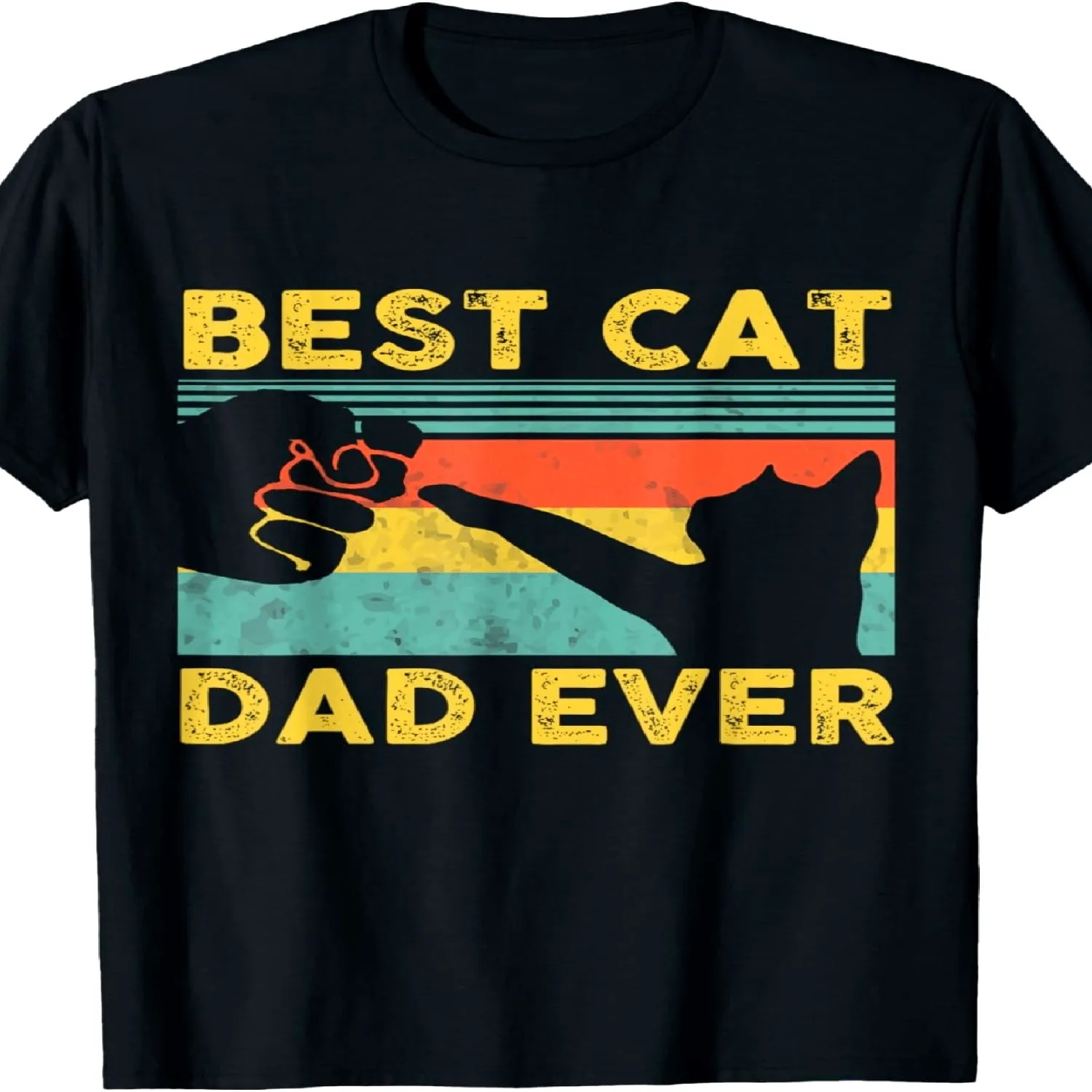 Hilarious Father'S Day T-Shirt for Cat Dads, Featuring a Casual Crew Neck And Short Sleeves, Made from Comfy Fabric, Perfect for Any Season, with a Slight Stretch for a Regular Fit That Suits All 100% cotton t shirt, Gift tshirt
