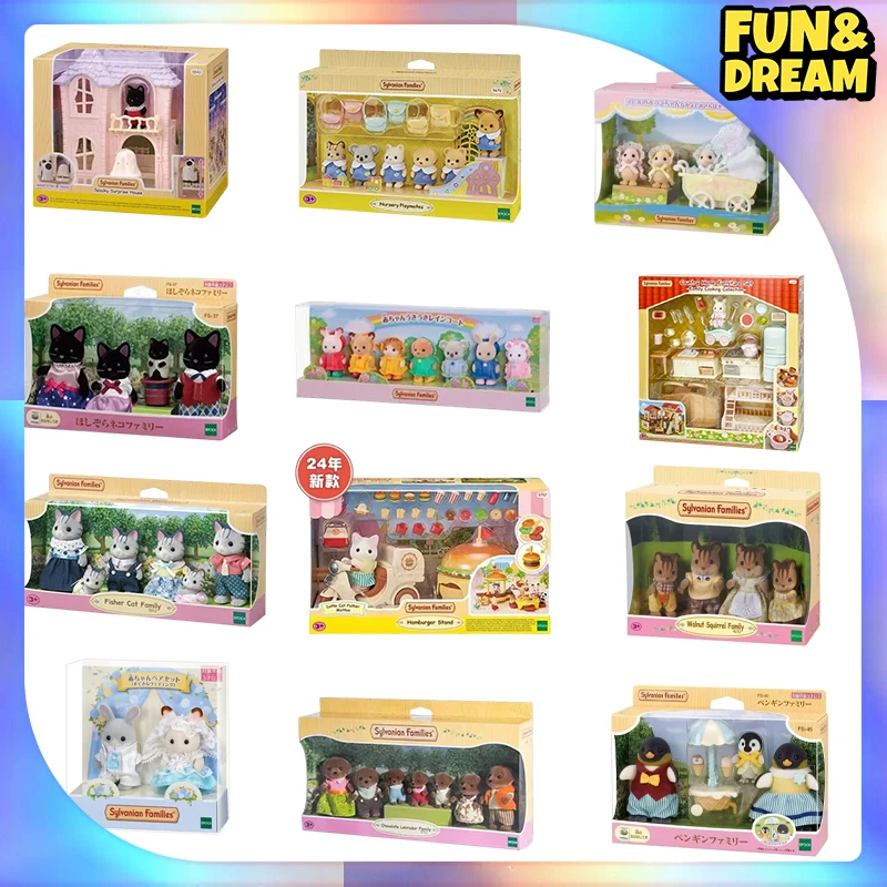 

Sylvanian Families 2024 New Girl Simulation Play House Ternuwheels Sylvanian Families Children Toys Decoration Birthday Gift