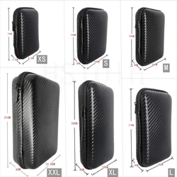 EVA Earphone Bags Boxes Case Portable Storage Bag Car Repair Tool Kit Storage Carbon Fiber Pattern With Zipper Bag