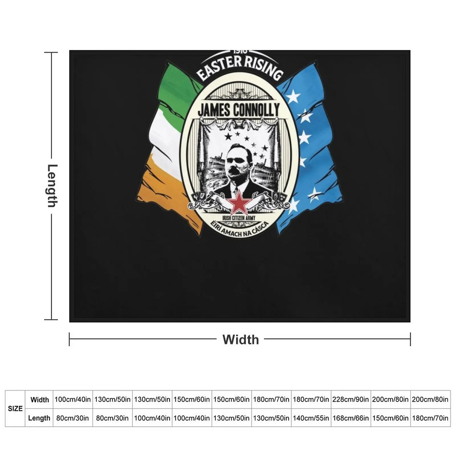 James Connolly - Arm??e citoyenne irlandaise T-shirt classique Throw Blanket Retros Beautifuls Blankets