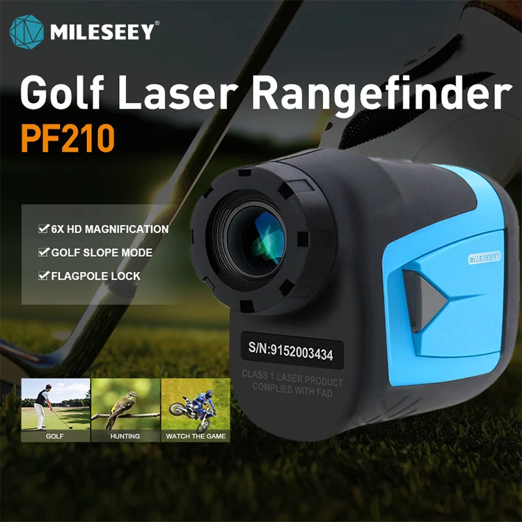 Mileseey PF210 جهاز تحديد المدى بالليزر للجولف الرقمي 600 متر لمسافات طويلة المدى مكتشف الجولف