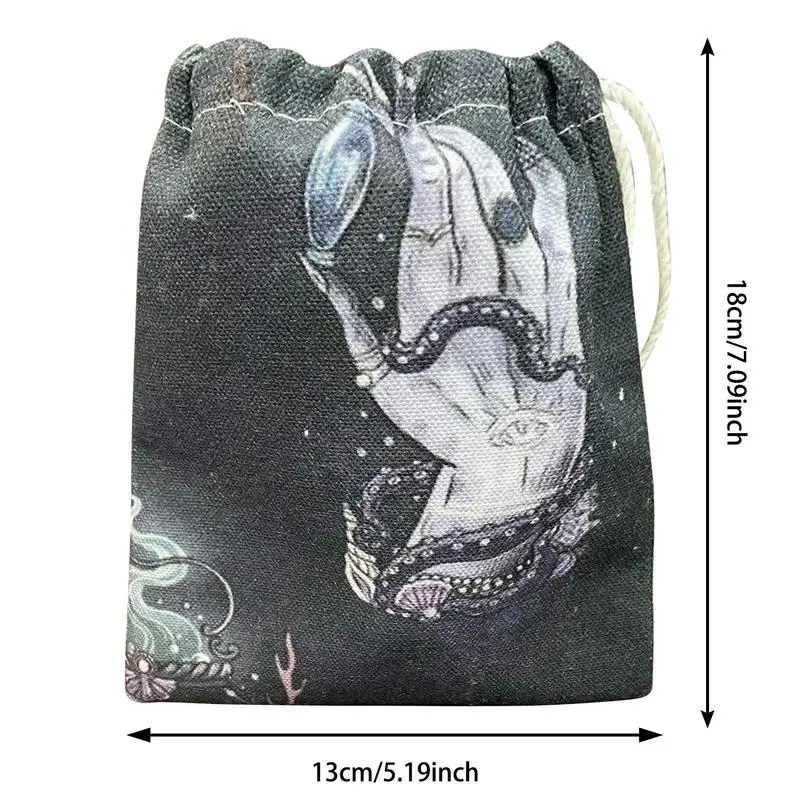Storage Bag For Tarot Drawstring Jewelry Storage Bag 5.12x7.09 Inch Drawstring Bags For Rune Dice Jewelry Gift Bags For Tarot