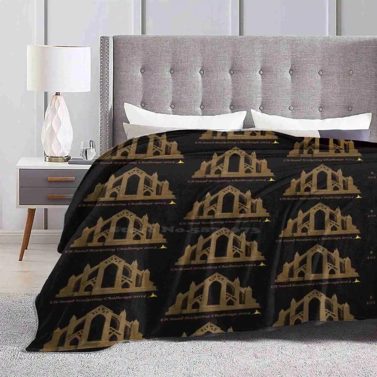 Cathedral! Us Sand Sculpting Challenge , 2014 Trend Style Funny Fashion Soft Throw Blanket Archisand Us Sand Sculpting