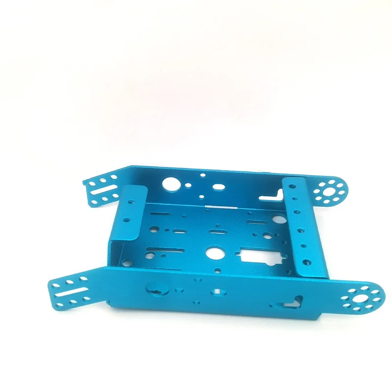Smart Robot Car Chassis Blue Aluminum Frame Compatible with mBot
