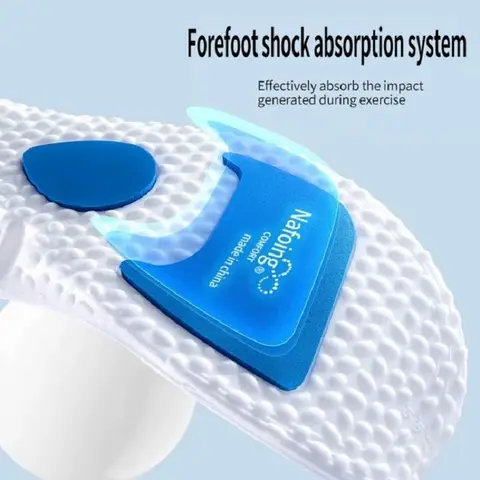 1 paire de semelles intérieures confortables à coussin d'air pour pieds absorbant les chocs, chaussures de basket-ball antidérapantes, semelles intérieures de Sport souples pour baskets