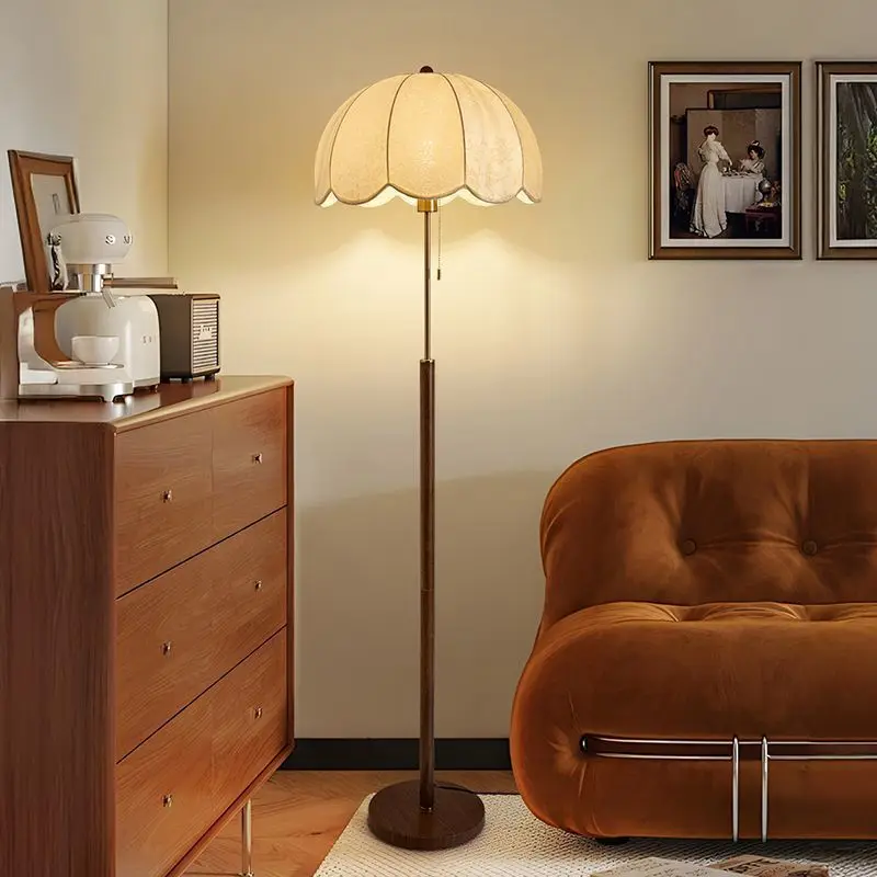 

American Vintage Iron Led Floor Lamps Living Room Sofa Side Dimming Standing Lights Bedrooms Bedsides Homestay Cafe Corner Decor