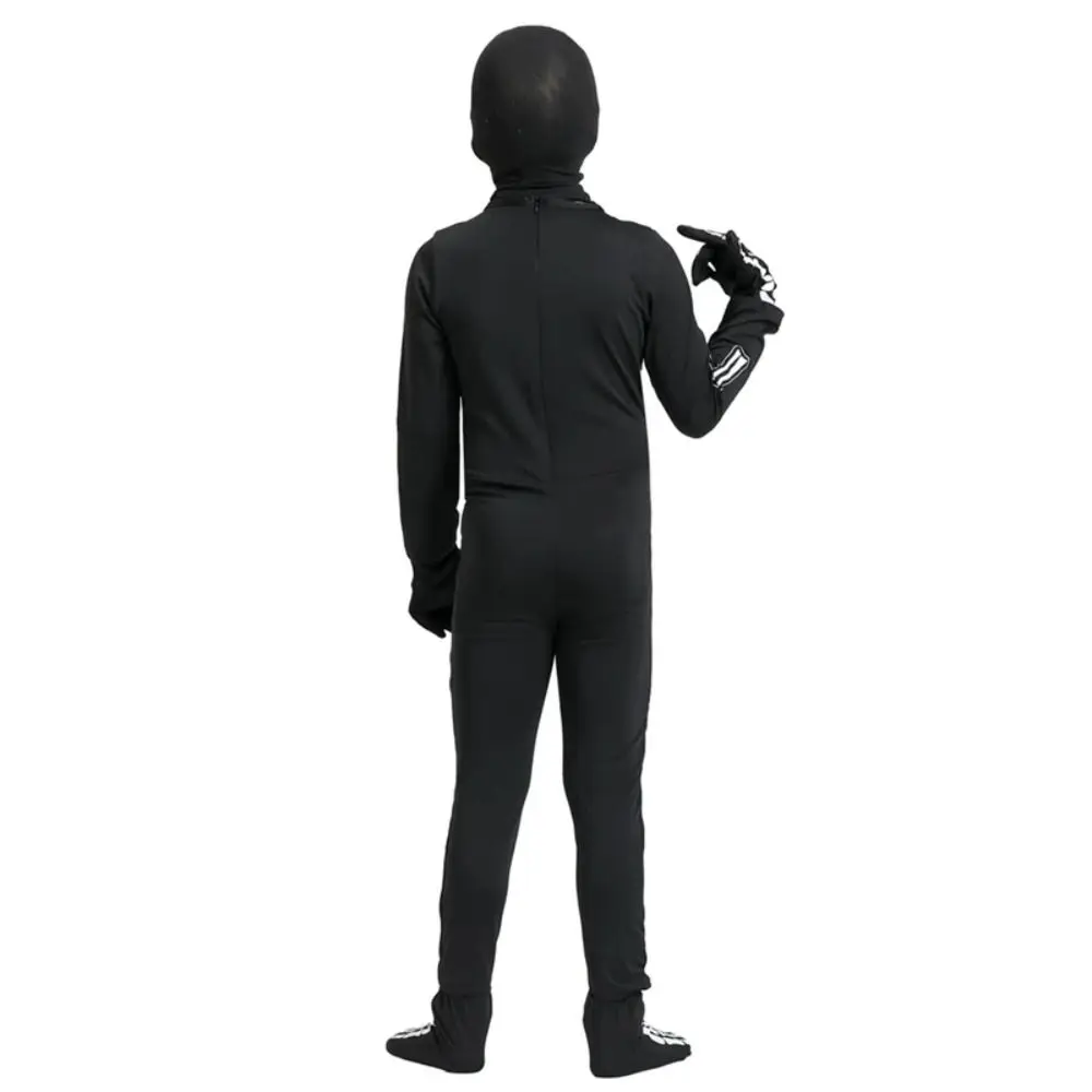 Disfraces de vestir, disfraz de calavera de Halloween, disfraz de Cosplay con capucha que brilla en la oscuridad para niños, muñeca para padres e hijos, juego de rol