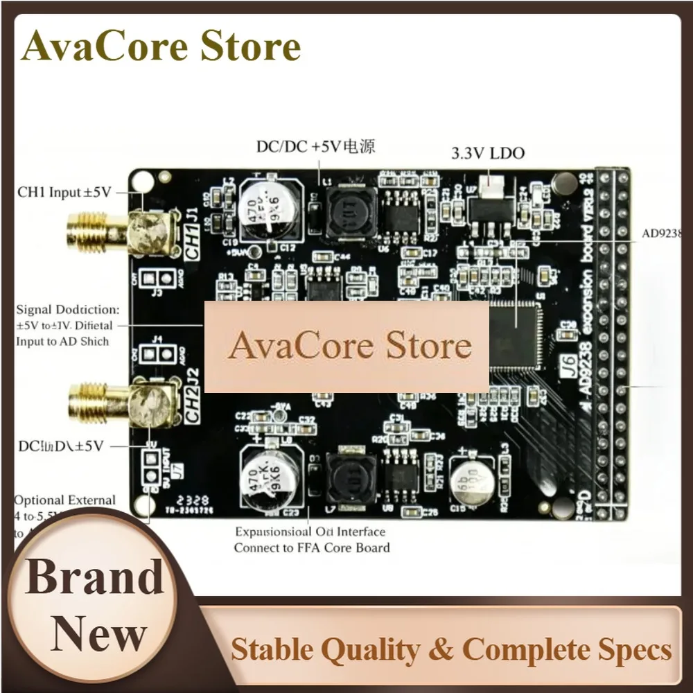AvaCoreAD9238 AD9226 12-bit Dual Channel High Speed AD Module FPGA Controlled Data Acquisition Development Board
