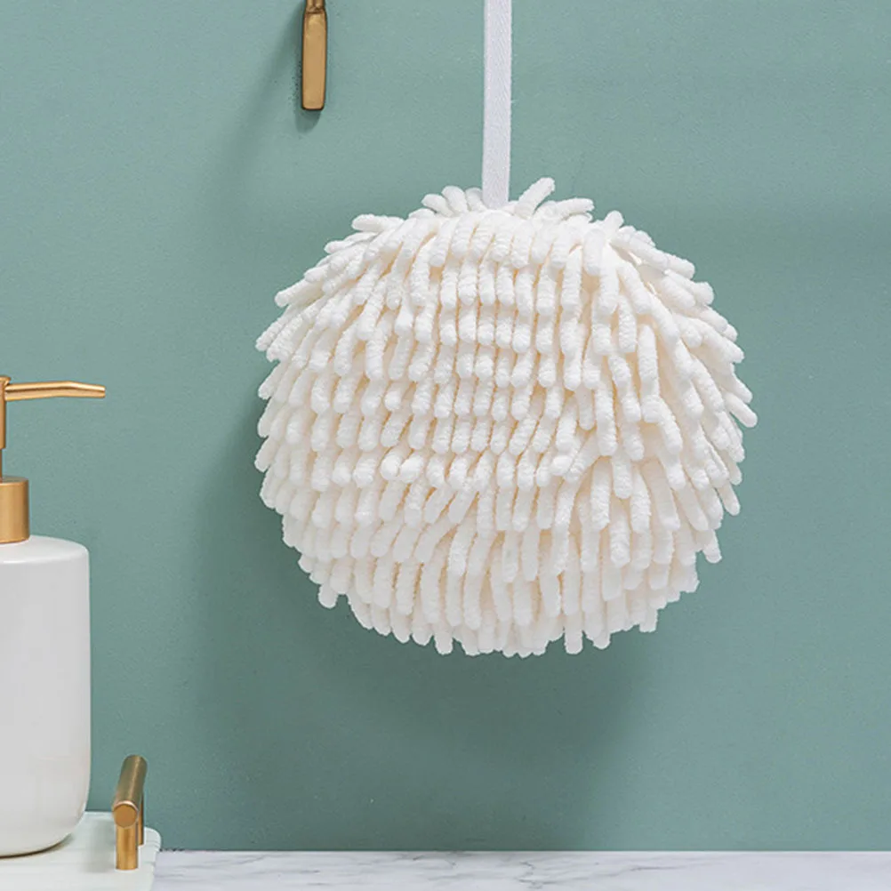 

3Pcs Spherical Hanging Hand Towel Balls Quick-Dry Absorbent Towels Kitchen Bathroom Home Use Ball-Shaped Towel