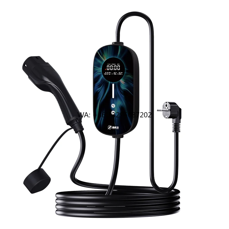 

QD07 New OEM 3.5KW/7KW Type 2 16A-32A Portable EV Charger with Smart WiFi App 5m Cable IP55 for Electric Cars