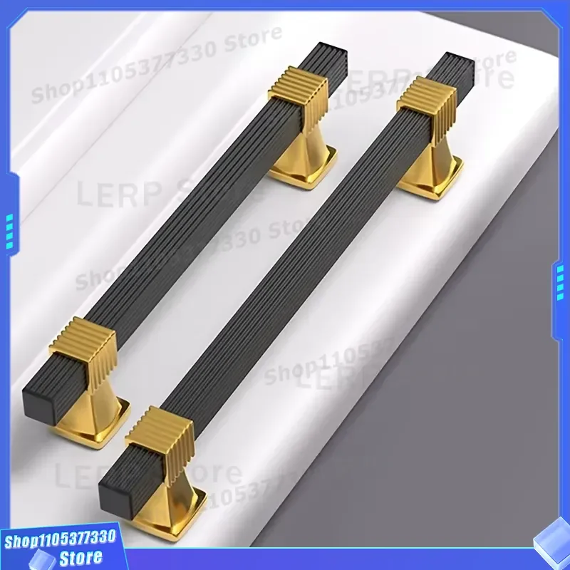 10pcs Modern Square Zinc Alloy Cabinet Handles Light Luxury Drawer Pulls for Wardrobe Furniture Hardware Color Matching