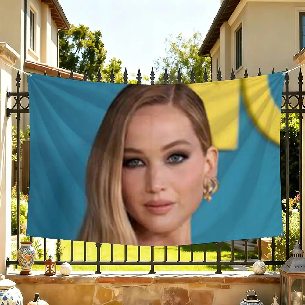 Jennifer Lawrence Actress Flags Wall Hanging Tapestry Outdoor Garage Room Decorative flag Background Blanket