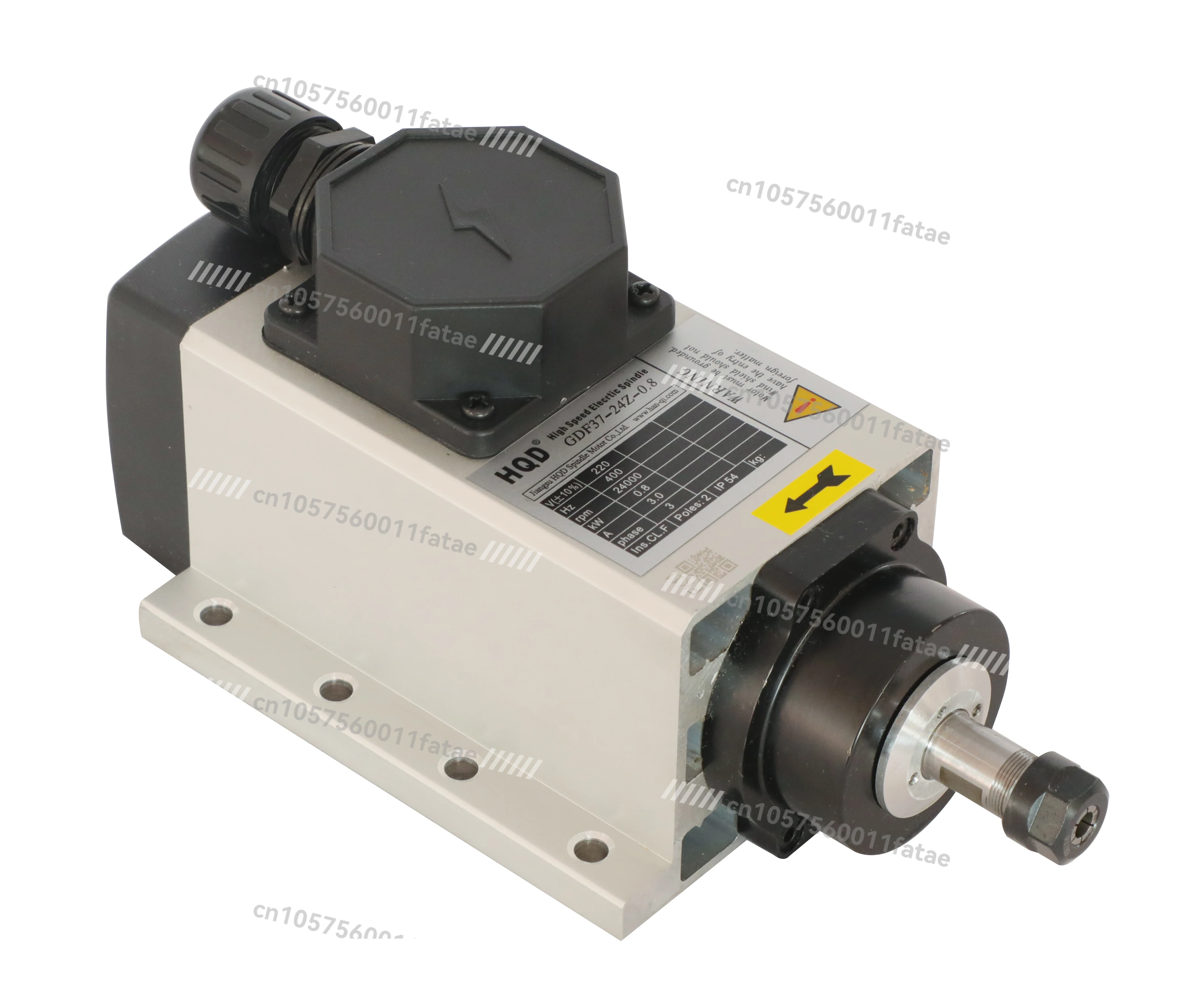

Air-cooled 800W 0.8Kw 24000rpm Square Spindle Motor for CNC Router GDF37-24Z/0.8