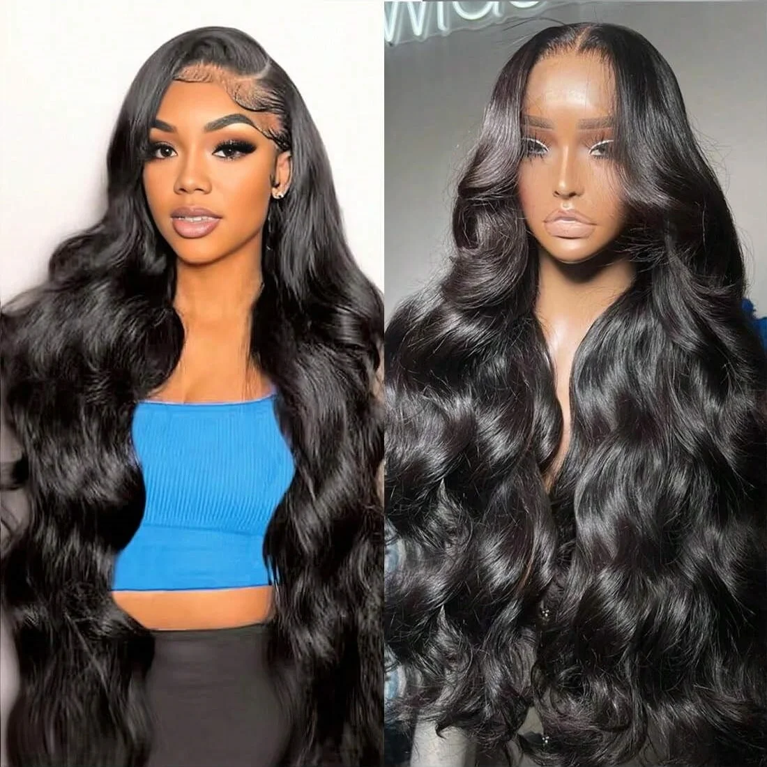 13x4 Body Wave Lace Frontal Human Hair Wigs For Women Brazilian Virgin Human Hair Lace Front Wig Natural Color