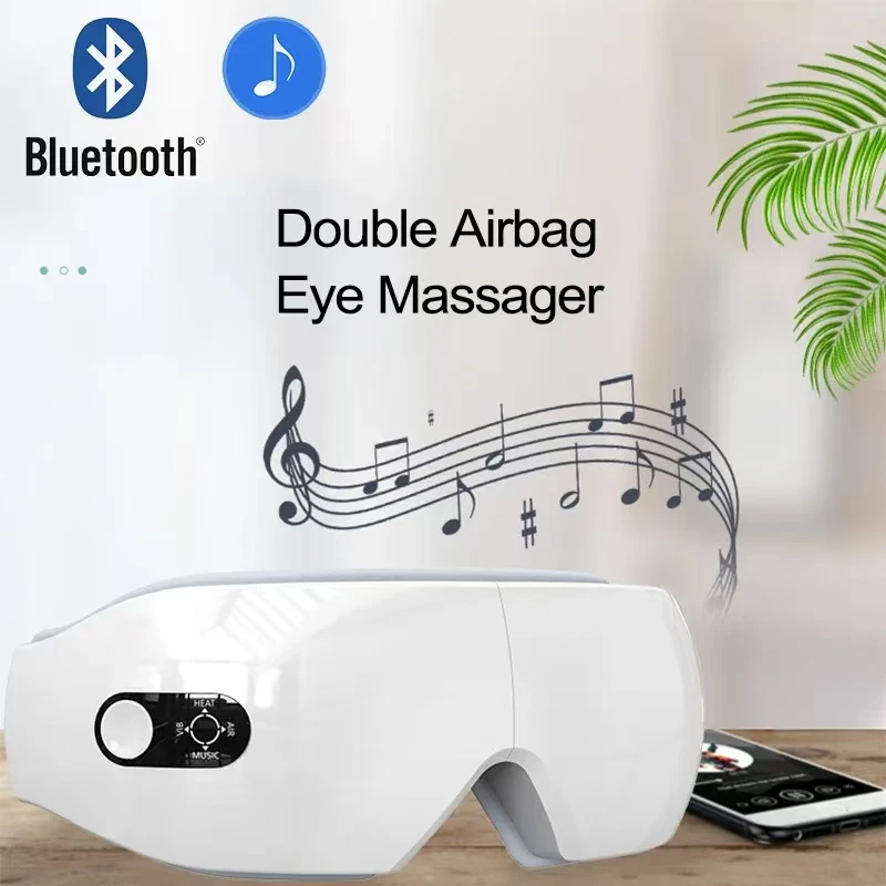 Intelligent Eye Massager Bluetooth Music Dual Airbag Vibration 6-Speed Eye Constant Temperature Hot Compress Eye Care Device