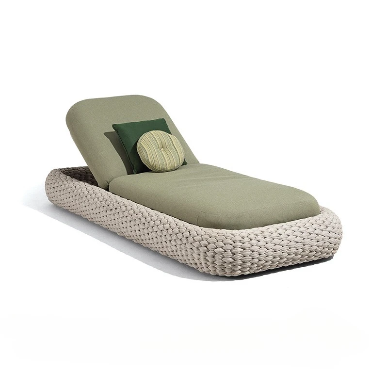 

Outdoor leisure bed, high-end woven rope, outdoor swimming pool, rattan lazy single bed