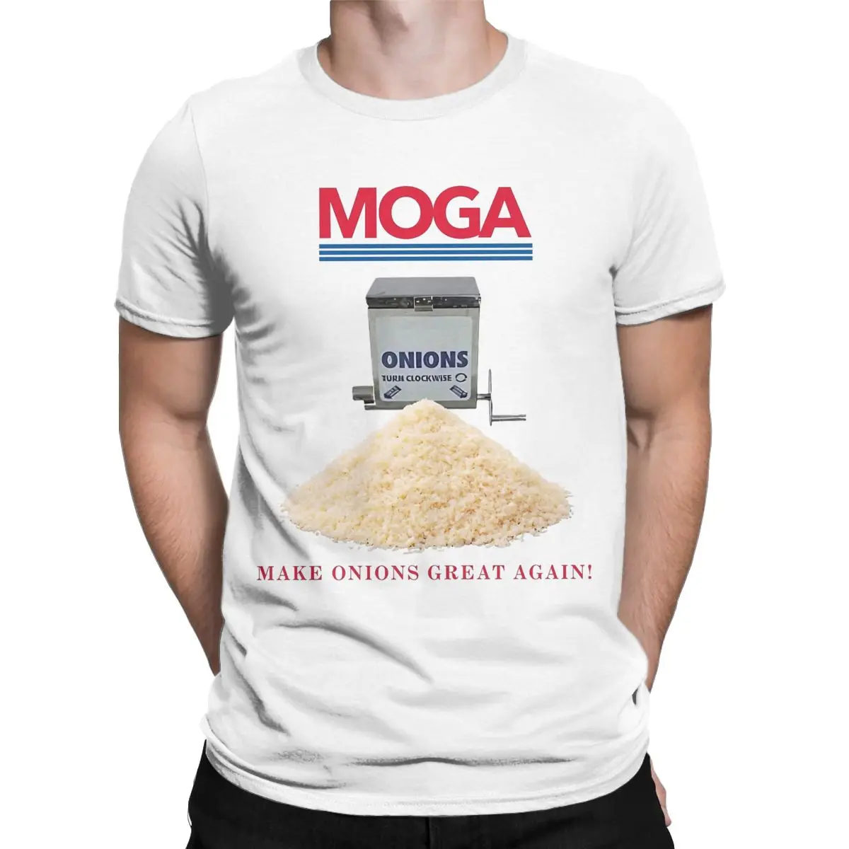 New Arrival Men Women's MOGA Make Onions Great Again Graphic Shirts Apparel Cotton Funny Satire Saying T Shirts Top Tee Clothes