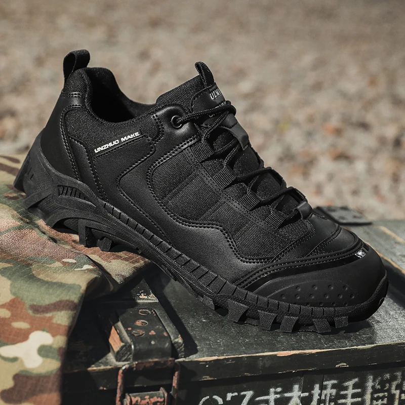 Men Tactical Boots Unisex Army Shoes Outdoor Hiking Boots Desert Top Military Boots Special Forces  Anti Slip Work Boot Lace Up