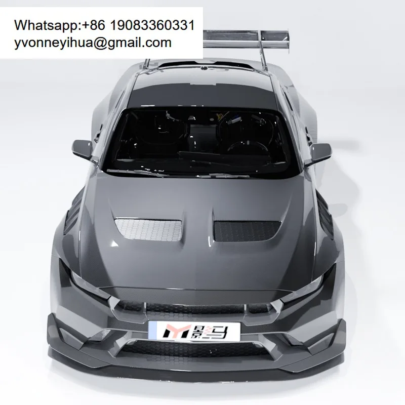 

Icooh Racing Gtd Style Carbon Fiber Engine Hood Cover New Condition For Ford Mustang Engine Bonnet Hood