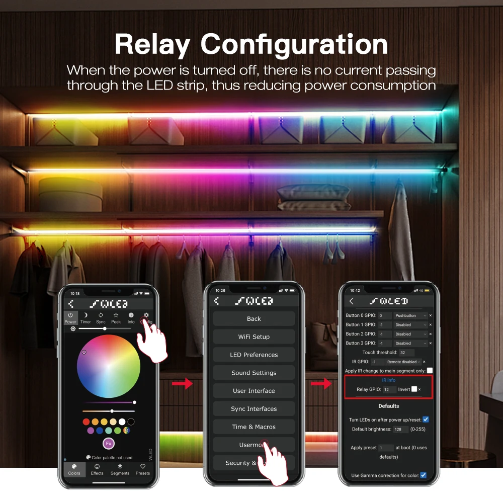 Imagem -03 - Gledopto-led Luz de Tira com Fiação Fácil Esp32 Ws2811 Ws2812 Sk6812 Ws2814 Ws2813 Ws2815 Controlador Dinâmico Rgb ic Io33 Aplicativo Diy