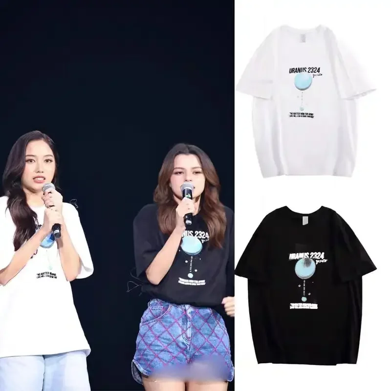 2025 فيلم أورانوس 2324 FreenBecky نفس تي شيرت بأكمام قصيرة اتجاهات الموضة الصيف القطن الخالص الاتجاه غير رسمي فضفاض #1