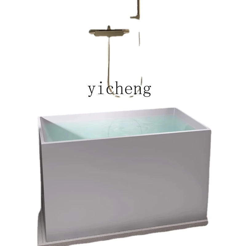 Xl Independent 1m-1.3 M Thin Edge Acrylic Small Bathroom Square Deep Bathtub Barrel