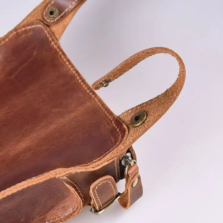 Vintage Pferdeleder-Handytasche, Kopfteil aus Rindsleder, Schlüsseltasche, personalisiertes Anhänger-Accessoire – Detail 13