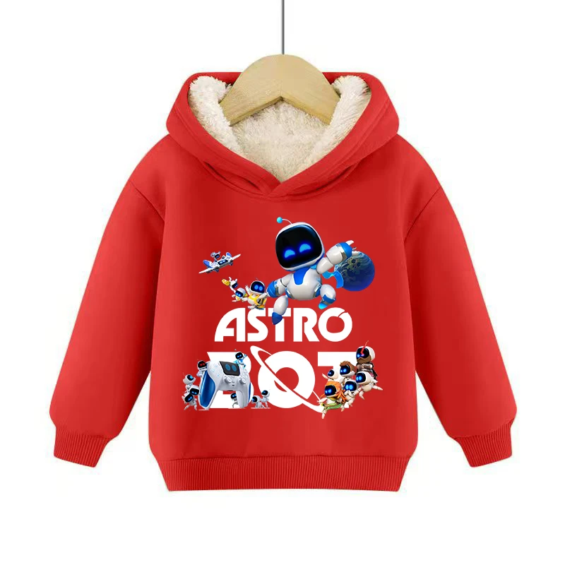 Sweat à capuche Anime Berber Game Astro Bot pour garçons et filles, pull chaud, impression de dessin animé, mignon, sourire, mode hip hop, hiver