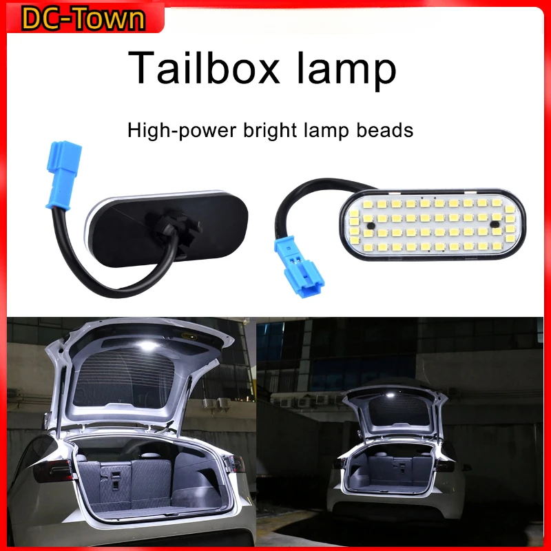 Trunk Lights for Tesla Model Y 48 LED Interior Luggage Original Connector Tail Boot Lighting Lamp Replacement Accessories 2023