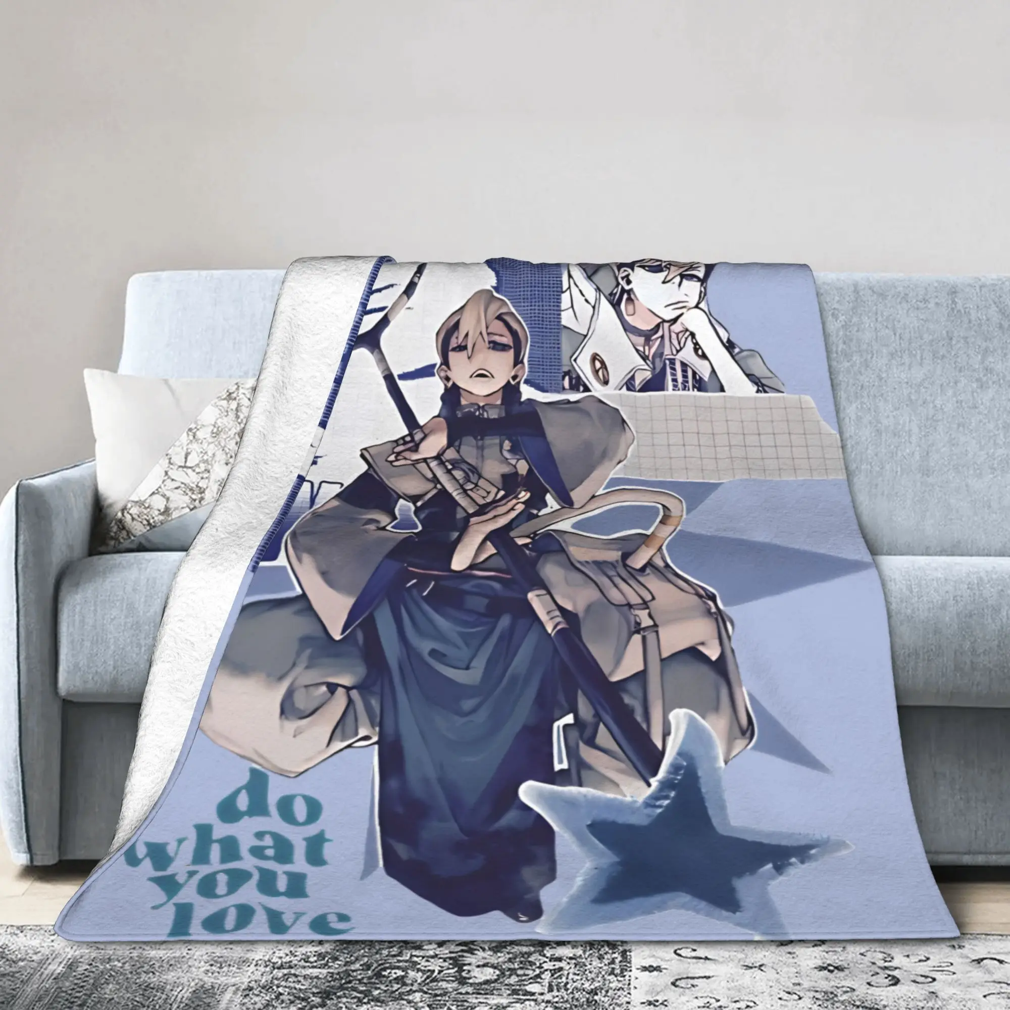 Zanka Nijik Gachiakuta Anime Knitted Blankets Flannel Throw Blankets  Air Conditioning Personalised Lightweight Bedspreads