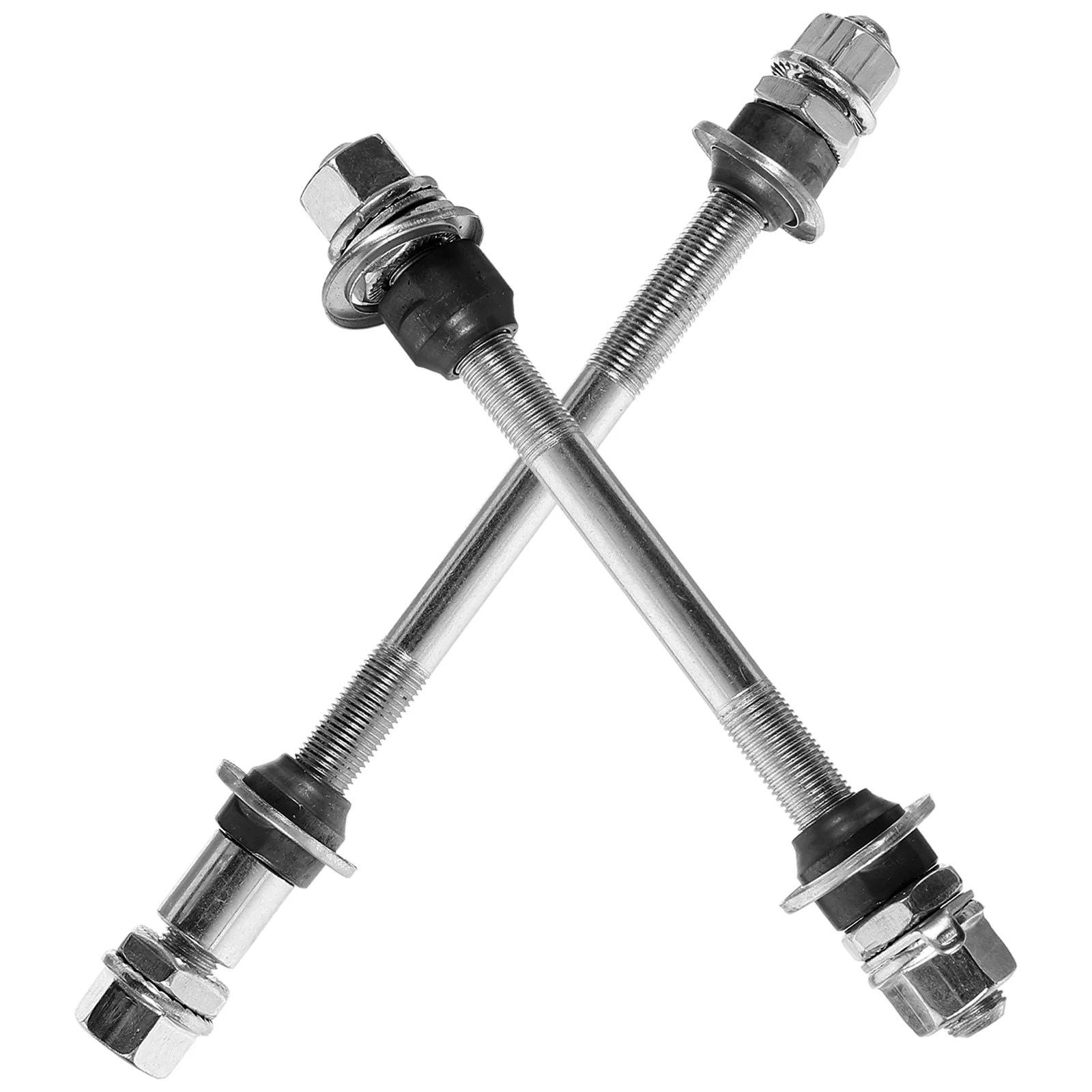 

2 Pcs Bicycle's Axle Wheel Rear Solid Spindle Shaft Mountain Bike Parts Front Road Accessories