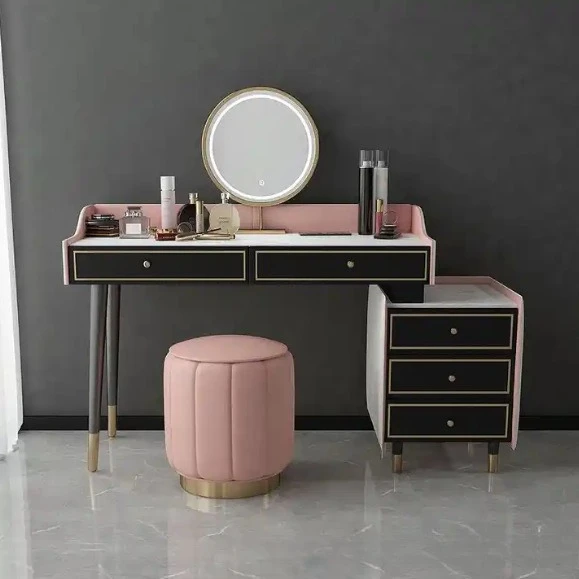 Light luxury makeup table, bedroom modern simple high-end storage cabinet integrated makeup table
