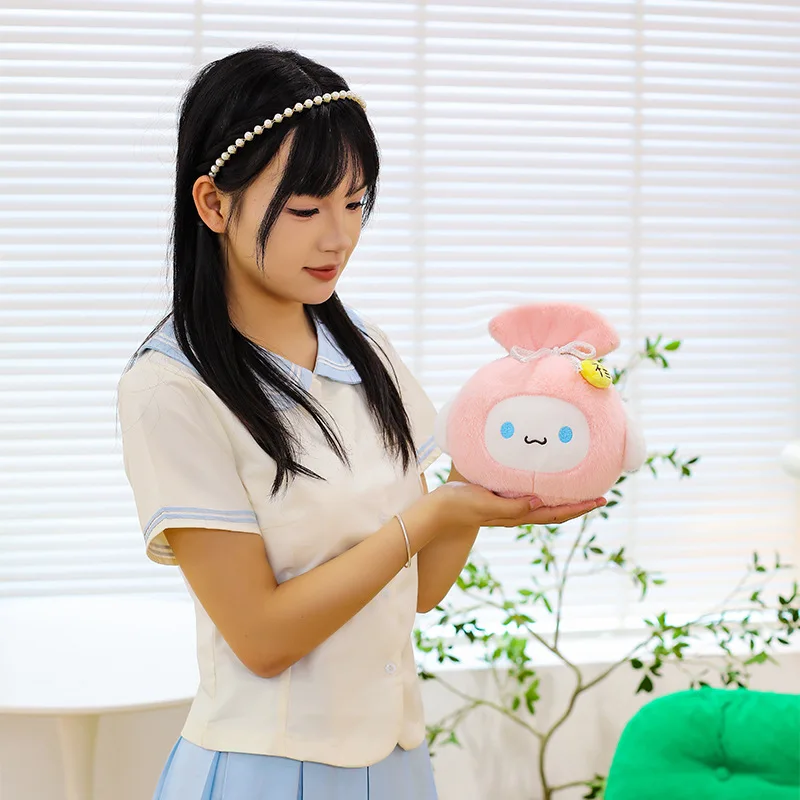 Kawaii Sanrio Cinnamoroll Plüschtier Gefüllte Puppe Niedliche Kuschelige Cartoon Baby Geschenk für Kinder Geburtstagsgeschenk Weiches Kissen Pal