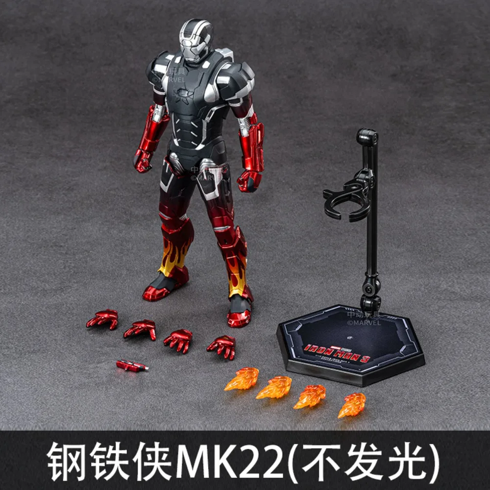 ZD 토이즈 오리지널 아이언맨 MK22 액션 피규어 토니 스타크 메카 모델 가동형 애니메이션 어벤져스 컬렉션 장난감 소년 선물