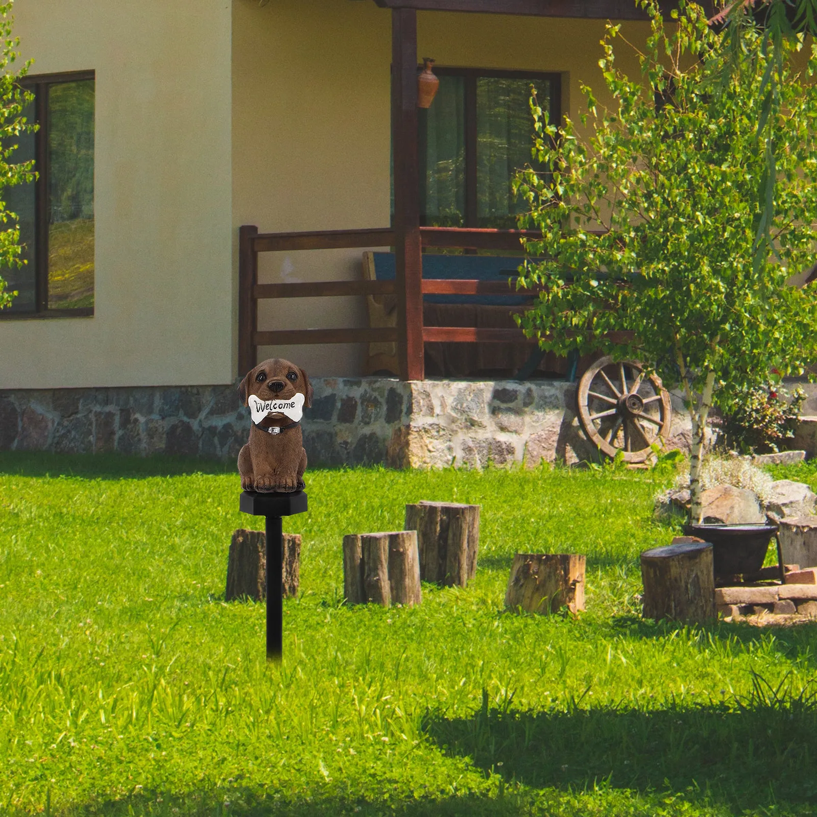 

Солнечный светильник в форме собаки для газона, садовый фонарь, уличный светодиодный светильник на колышке для двора, дорожек, патио, ландшафтный декоративный светильник на солнечной энергии