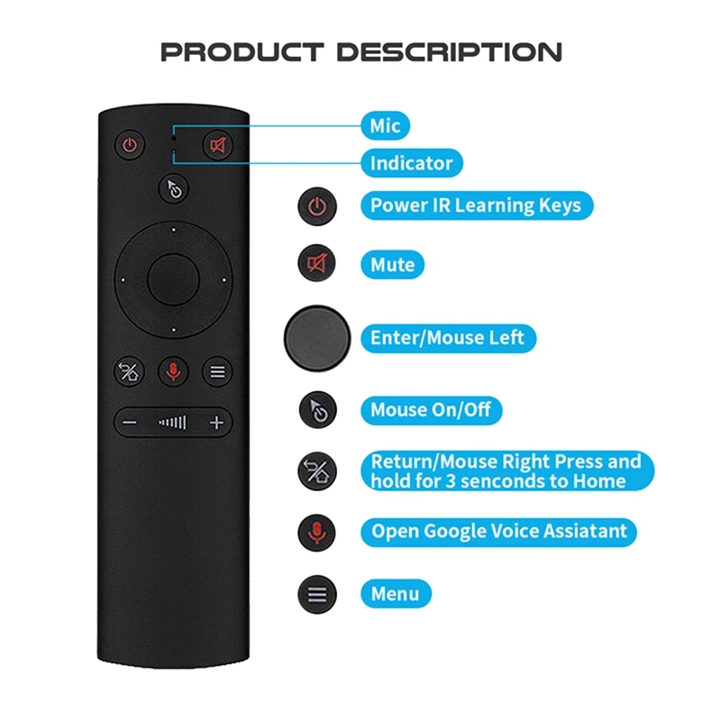 G21S Voice Remote Controller With 6-Axis Gyroscope For Android TV Set-Top Box TV Box Accessories