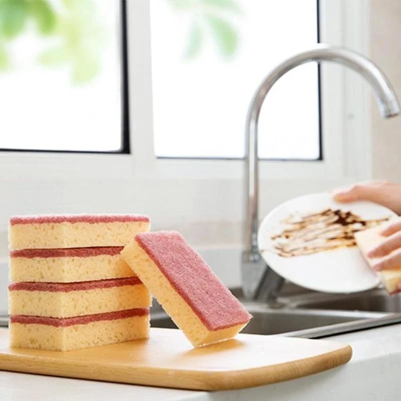 

8 Pcs Kitchen Non-scratch Dish Sponge Coir Sponges Pad Wooden Scouring Fiber Scrubbing Scrubber