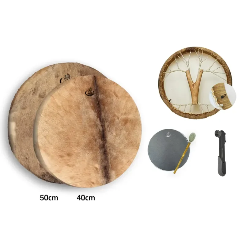 Handmade 16/20 inch shaman drum with goat skin