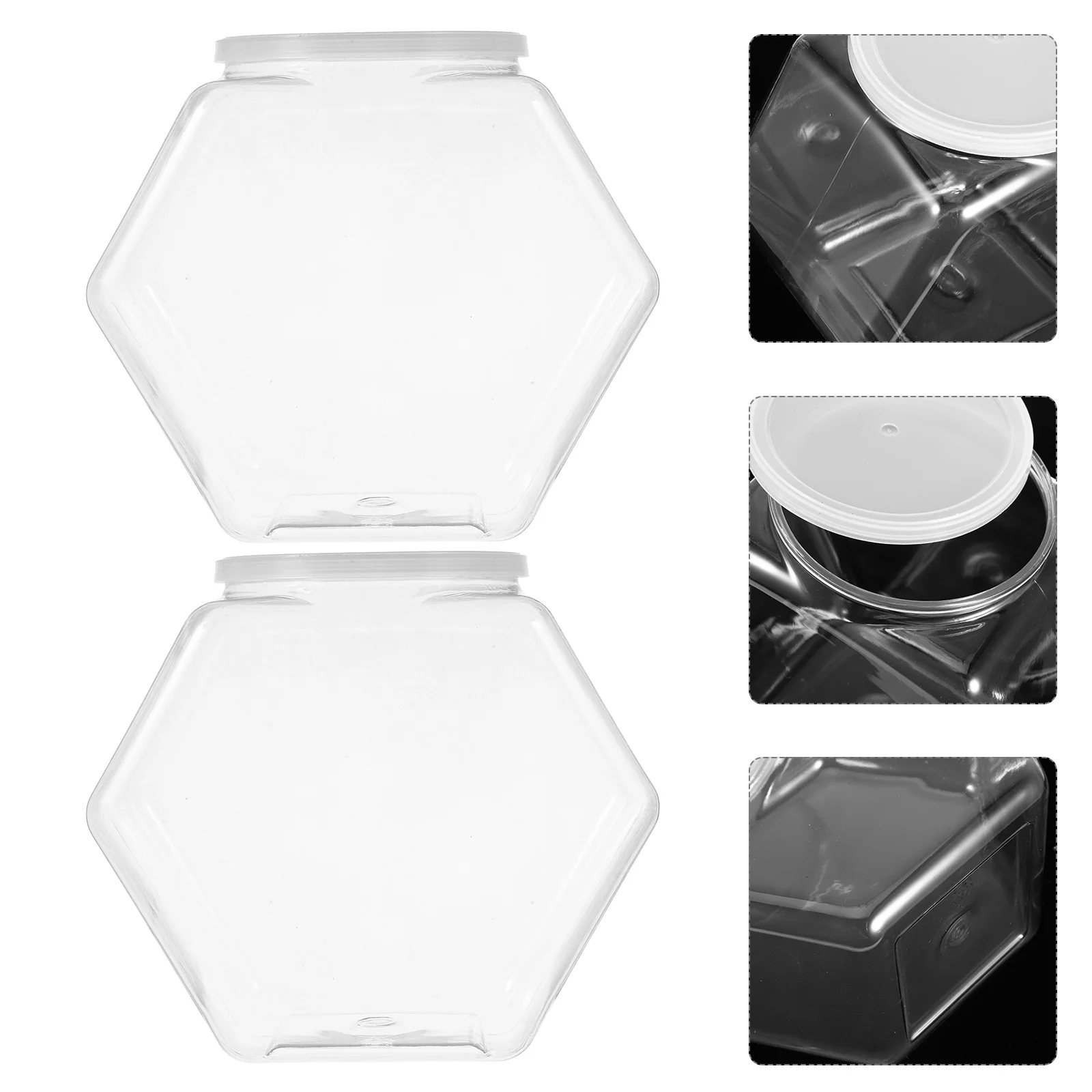 

2Pcs Plastic Container Fish Tank Transparent Desktop Small Aquarium Shatterproof Decoration for Office Home Plastic