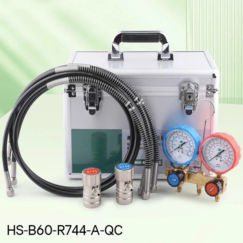 Pressure Gauge HS-R744 Carbon Dioxide Fluoride Meter Air Conditioning Refrigerant Table CO2 Snow Gauge