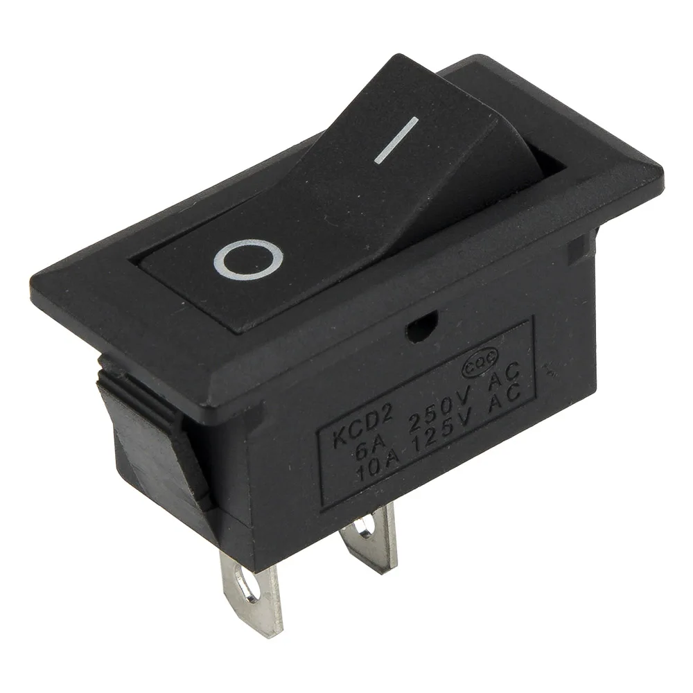 10 Stks/partij KCD2-101 Perforeren 29X13 Mm 2 Pin On-Off Boot Rocker Switch Schakelaar