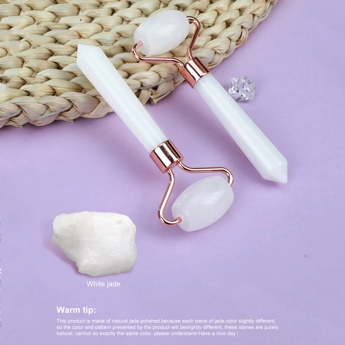Natural Jade Roller Massager Eye Roller Face Massager Beauty Skin Care Massage Tool Mini Portable Body Eye Massager Face Roller