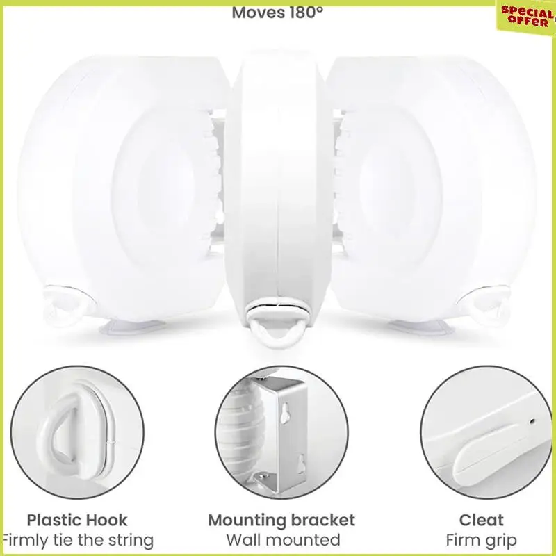 

A34R Retractable Clothesline Clothesline Indoor And Outdoor Laundry Line Double Clothesline 60 Inches Plastic 1Set