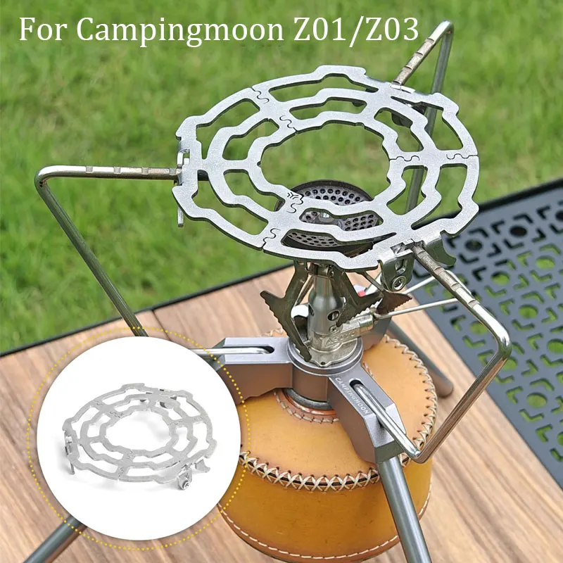 

Для Campingmoon Z01/Z02 уличный держатель печи из нержавеющей стали, ветровой дефлектор из чистого титана, портативная крепежная стойка, аксессуары для плиты