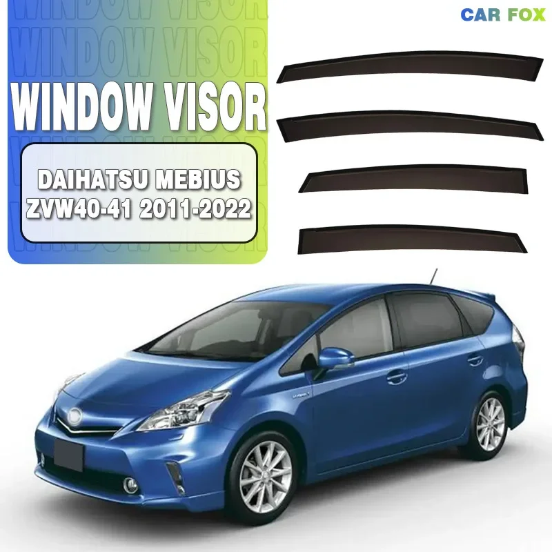 For Daihatsu Mebius 2011-2022 Car Window Visor Awning Shelters Windshield Side Window Rain Sun Shade Auto Accessories