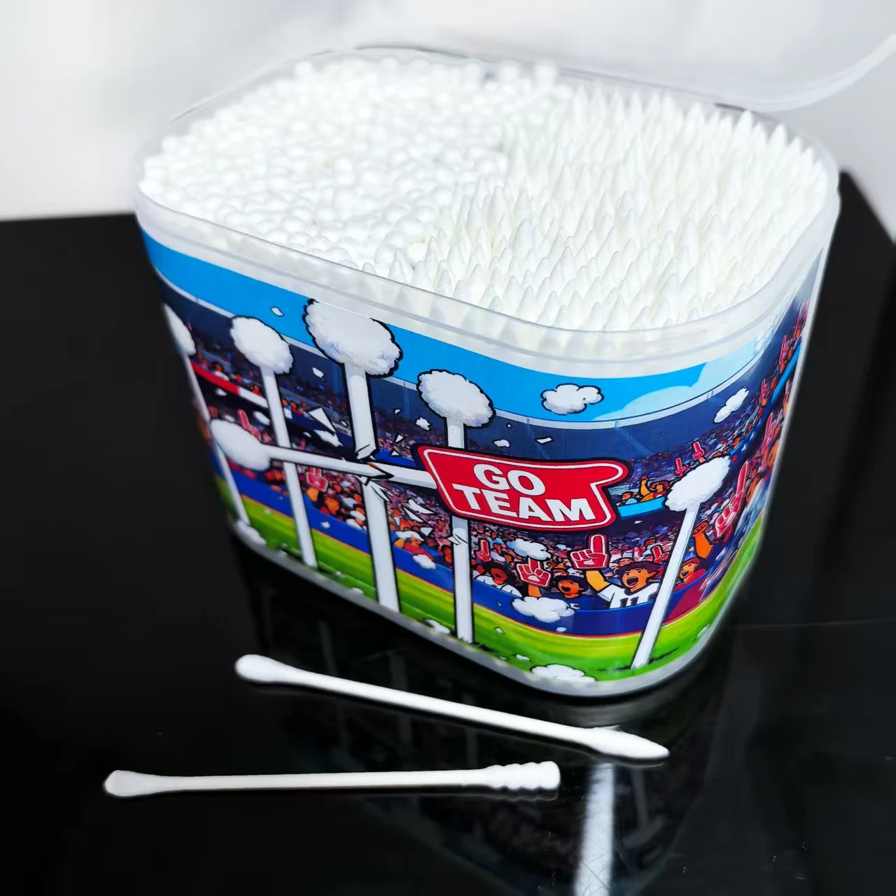 600개입 경기장 응원용 면봉 세트, 양면 미세 종이 스틱 면봉, 선물용 면봉